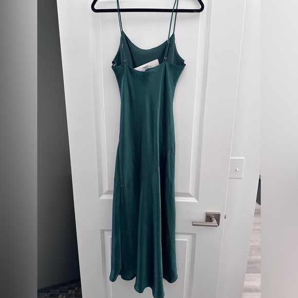 Saints + Secrets Forest Green Satin Dress - Picture 3 of 3